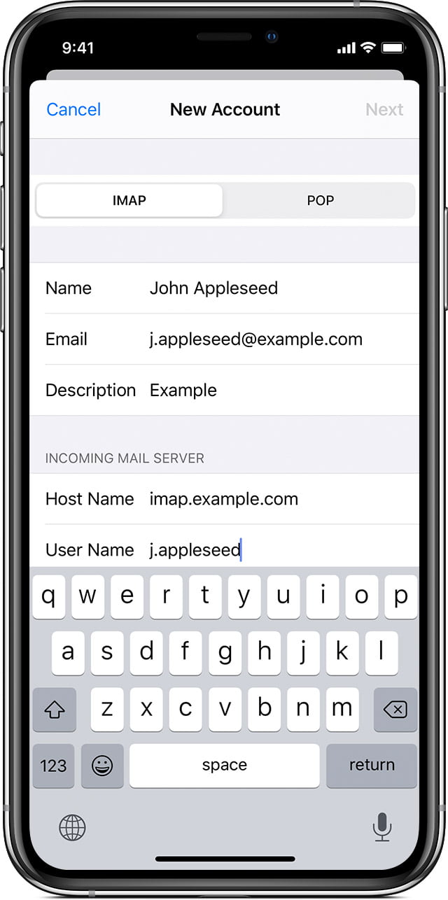Adicionar uma conta de e-mail ao iPhone, iPad ou iPod touch