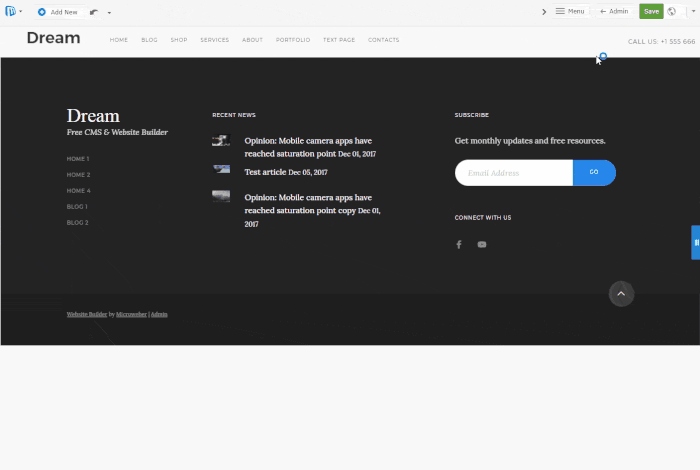 Faça um site com Microweber
