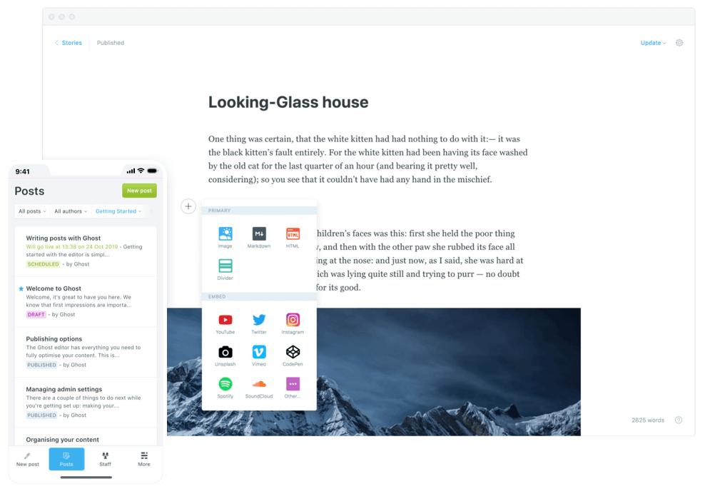 Ghost é a alternativa rápida e moderna do WordPress