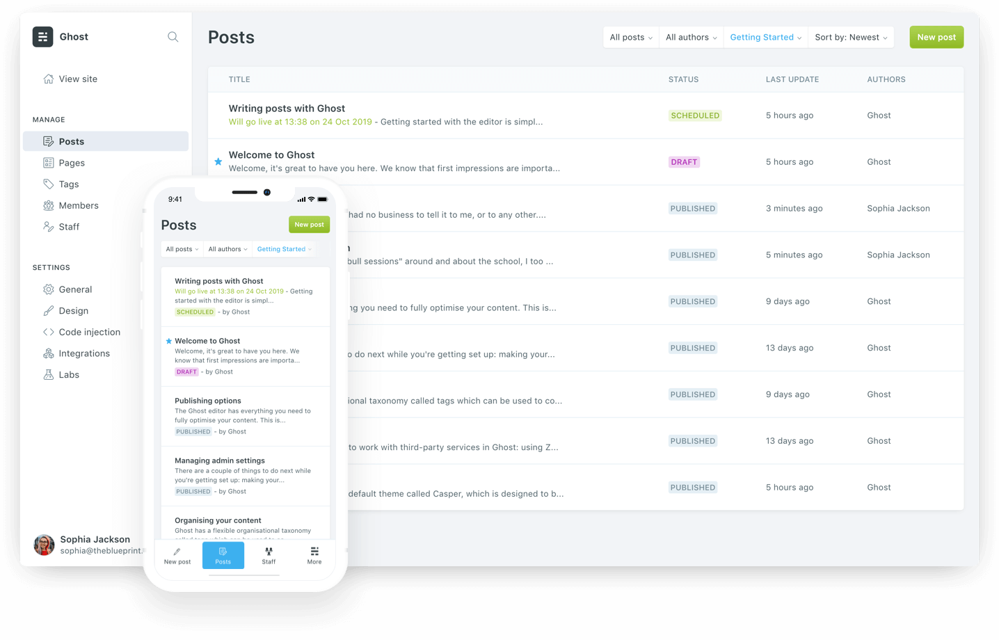 Ghost é a alternativa rápida e moderna do WordPress